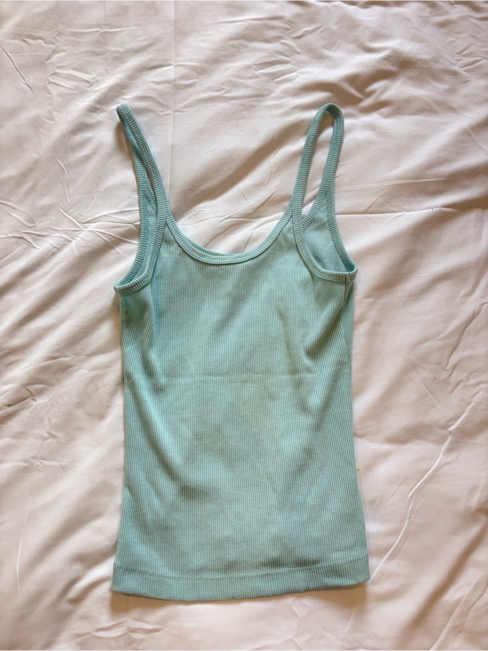 *FREE WITH BUNDLE* Ribbed Scoop Neck Tank Top in Mint Green